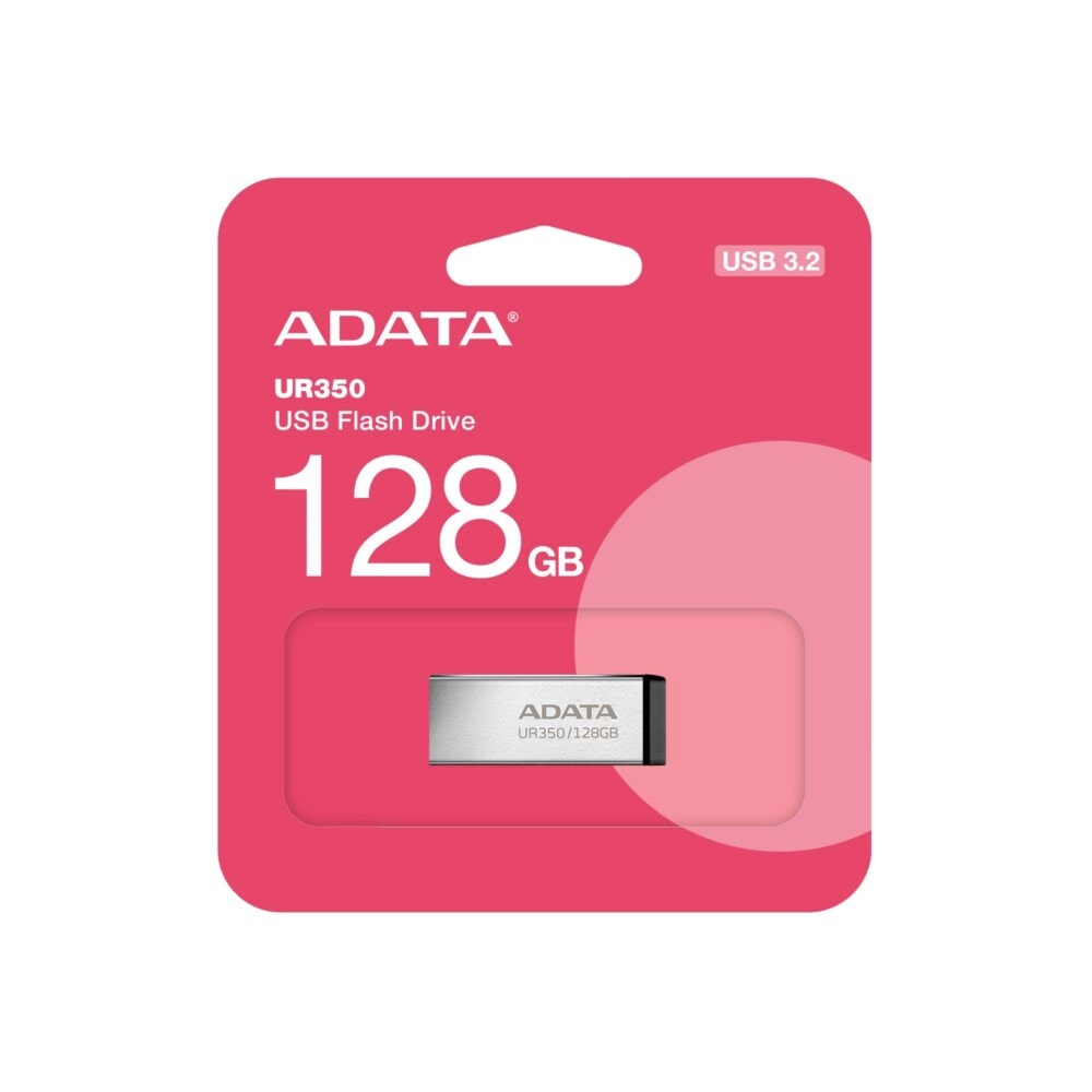 MEMDAT7000_3_full Memoria USB de 128GB UR350 3.2 Gen 1 (retrocompatible 3.0 y 2.0), diseño elegante sin tapa. Color Metálico, negro. UR350-128G-RSR/BK UR350-128G-RSR/BK 4