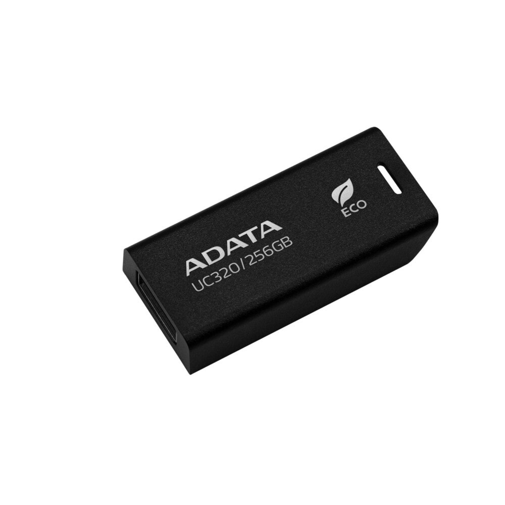 MEMDAT7180_1_full Memoria USB de 256GB UR320 3.2 Gen 1 (retro compatible 3.0 y 2.0), diseño material reciclado sin tapa. Color negro. UC320-256G-RBK/BK UC320-256G-RBK/BK 2