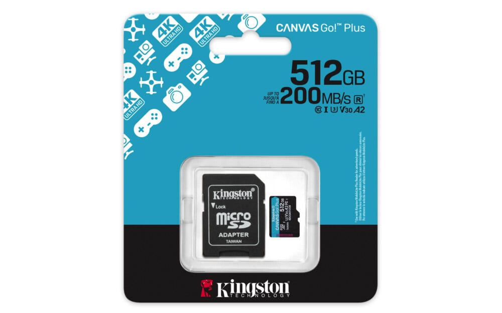 MEMKGN5350_5_full MEMORIA MICROSD KINGSTON CANVAS GO! PLUS GEN4 512GB R.200MB/S W.160MB/S CL10 UHS-I U3 V30 A2 SDCG4/512GB 5