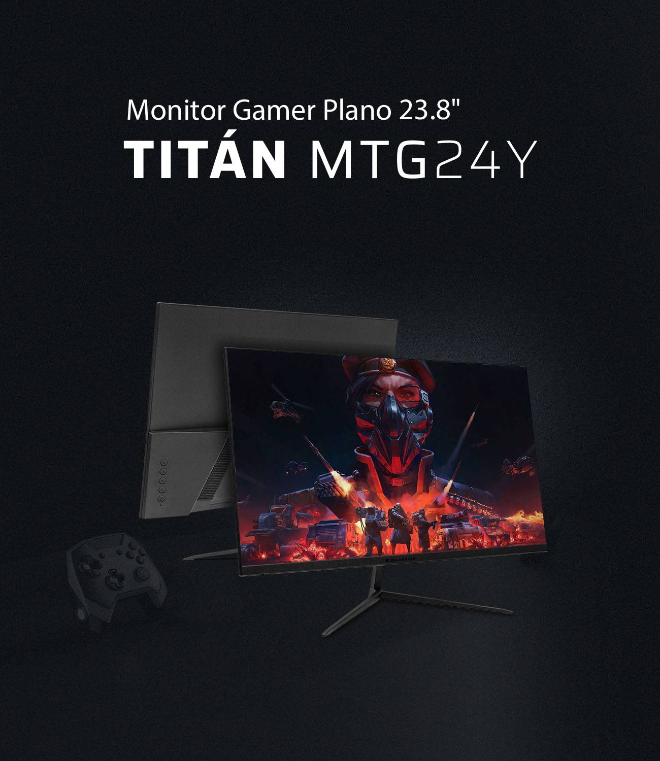 Monitor Gaming 23.8 Pulgadas 180hz TITAN MTG24Y Panel VA, Plano, Resolución: 1920 x 1080 FHD MONBLR350_2_full