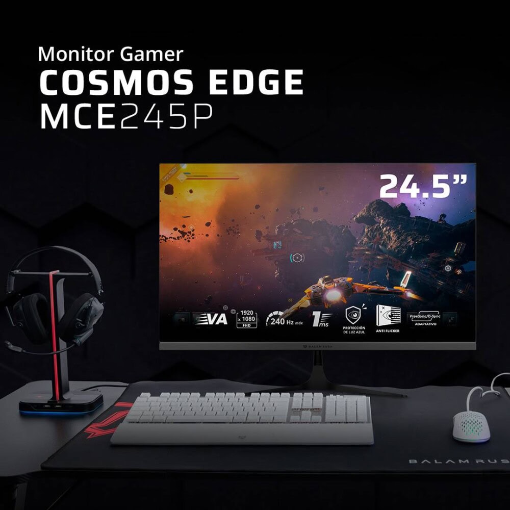 MONBLR450_2_full Monitor Gamer 24.5 Pulgadas COSMOS EDGE MCE245P BALA RUSH VA, Resolución: 1920 x 1080 FHD Frecuencia: 240Hz 3