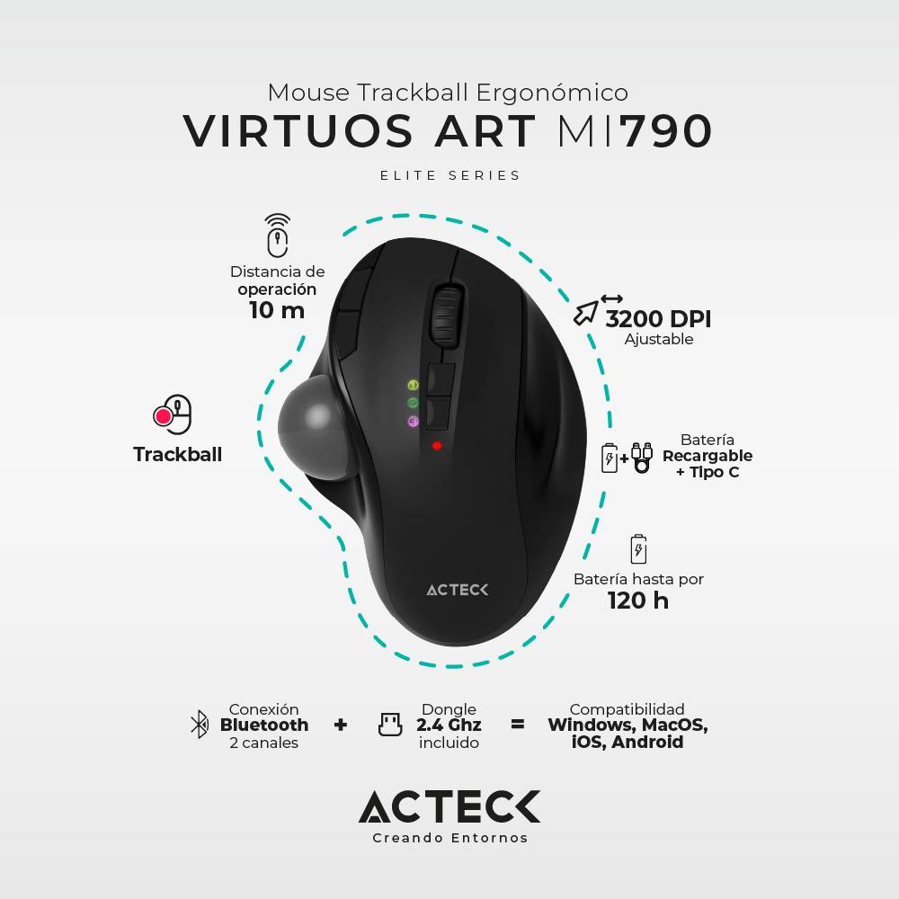 MOUACT320_3_full Mouse Trackball Ergonómico VIRTUOS ART MI790 Acteck 16