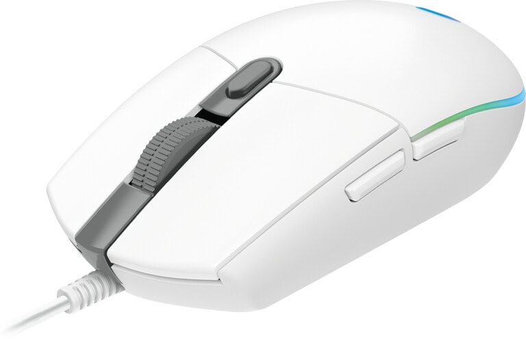 Mouse LOGITECH G203, USB, Juego, 200-8.000 dpi, Color blanco