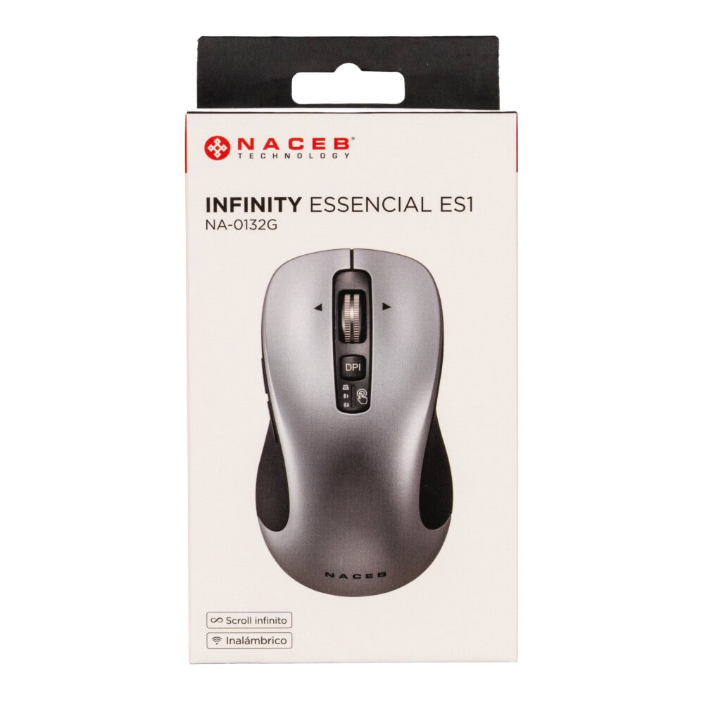 NACEB MOUSE INFINITY ESSENCIAL ES1 INALAMBRICO GRIS NA-0132G NA-0132G 5