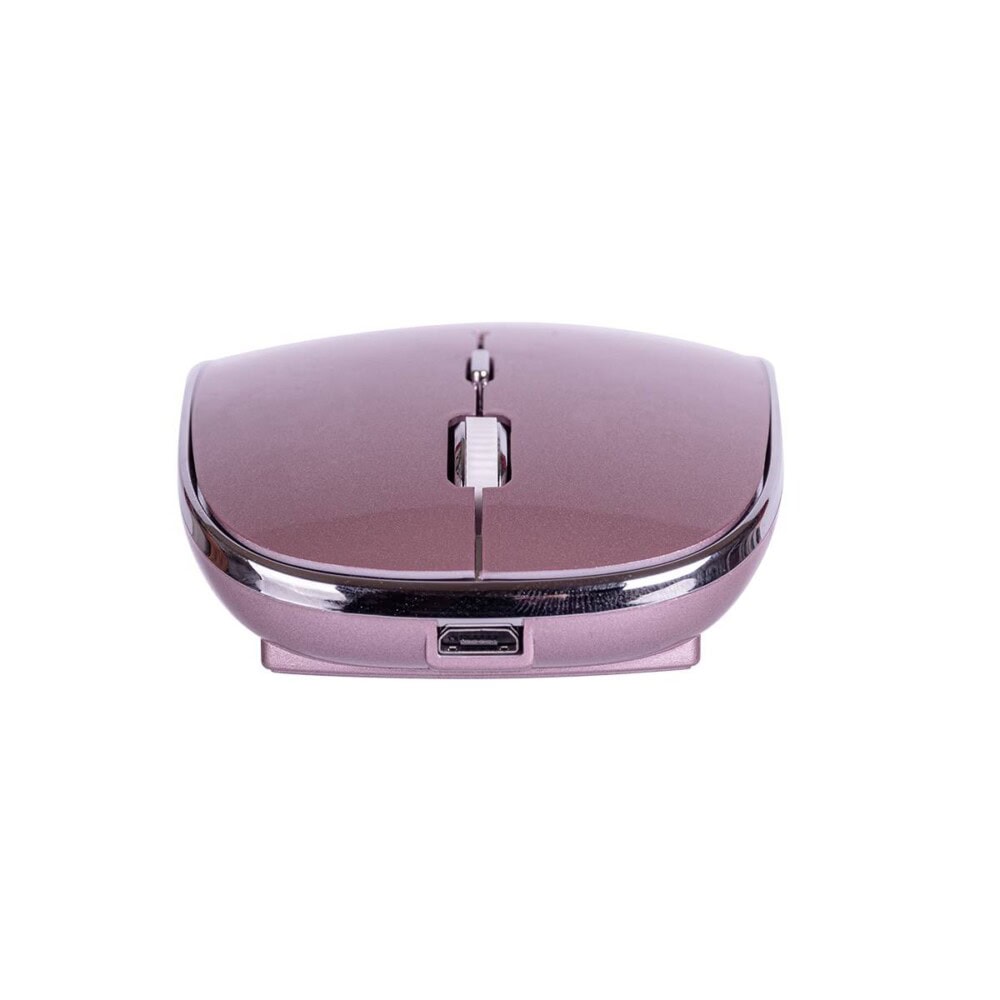 Mouse SLIVE recargable rosa con nano receptor tipoC y USB A, mousepad incluido, TECHZONE, TZACMOI27, DPI:1000,1200,1600 5