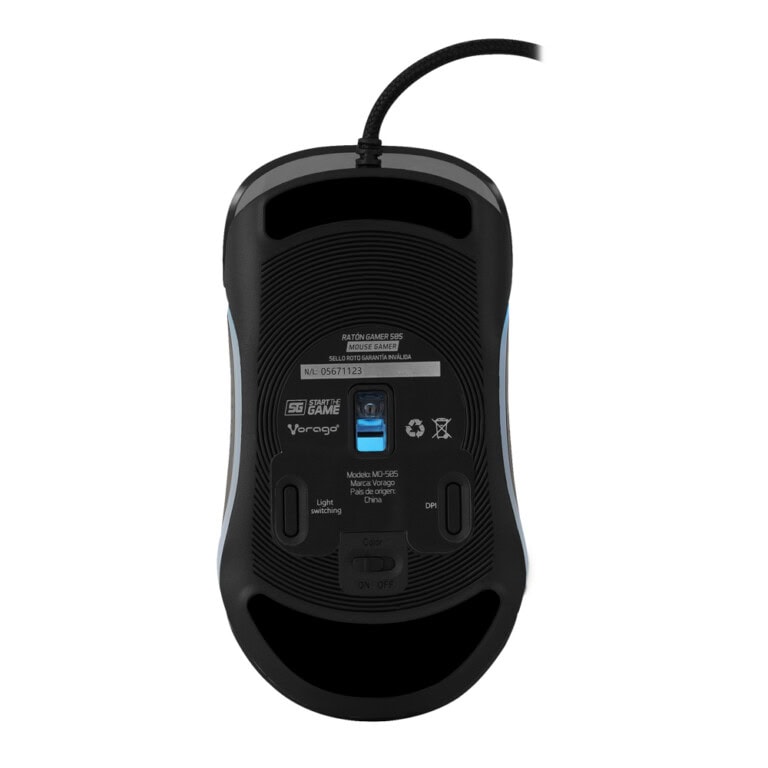MOUSE VORAGO START THE GAME MO-505 ALAMBRICO RGB NEON HASTA 7,200 DPI'S USB TRASPARENTE MOUVGO670_9_full
