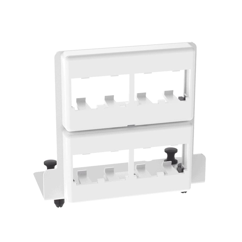 MS8PPB-l Patch Panel de 8 Puertos Mini-Com, Para Uso con Gabinetes Multipropósito, de Instalación a Presión, Color Blanco MS8PPB 1