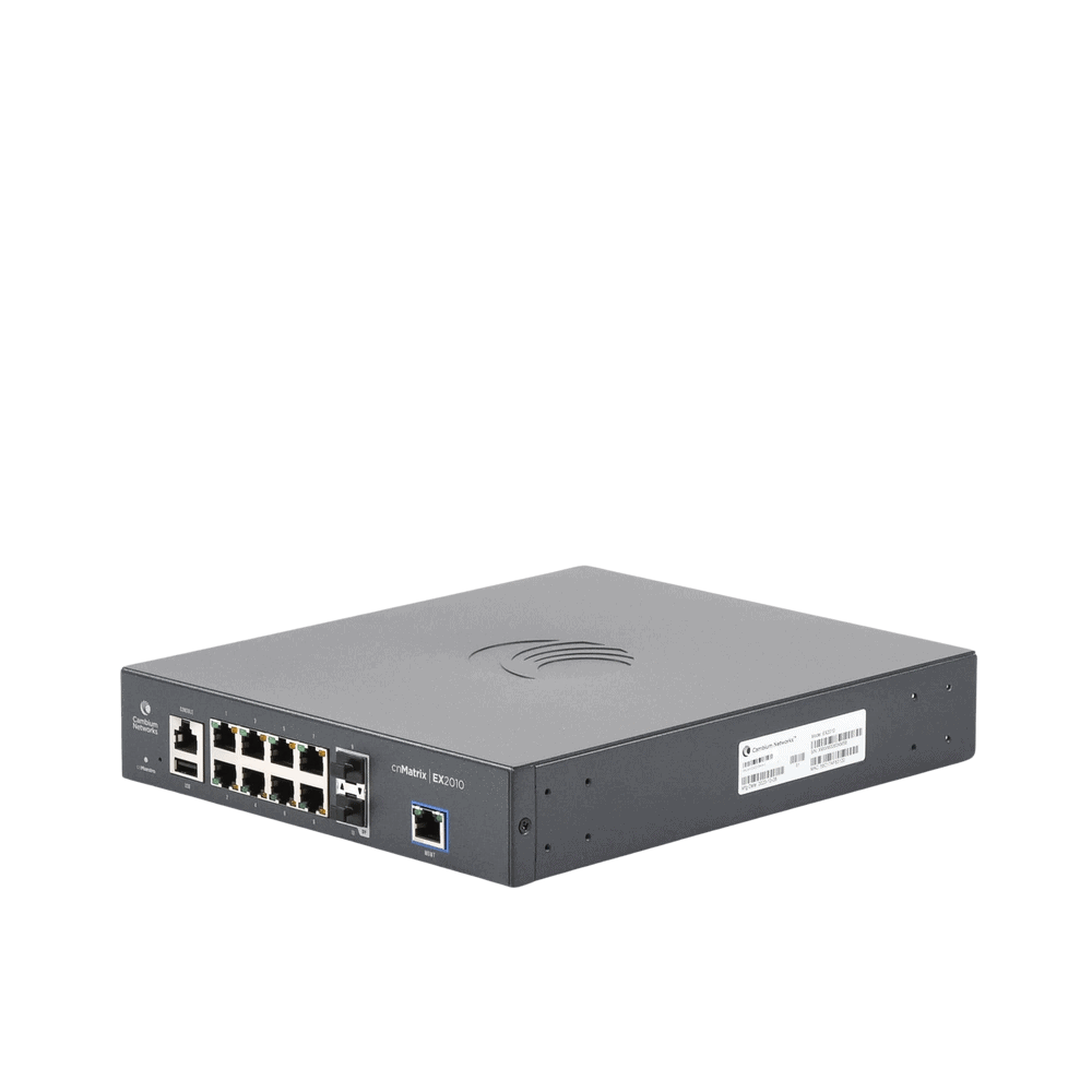 MXEX2010XXAU-AD-1-l Switch inteligente cnMatrix EX2010 capa 3 de 13 puertos (8 Ethernet Gigabit, 2 SFP, 1 consola, 1 MNGMT, 1 USB) administración desde la Nube MX-EX2010XXA-U 2