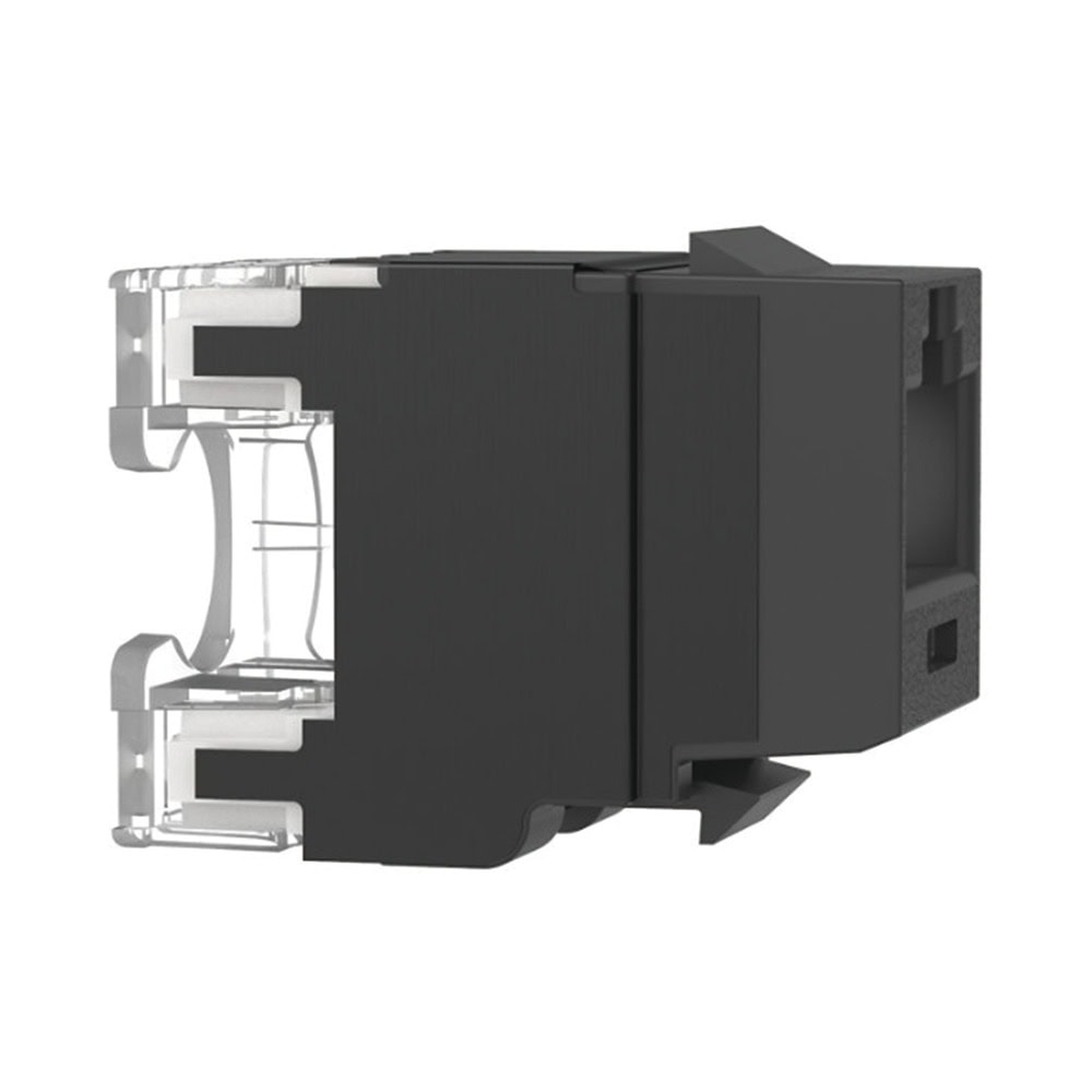 NK6X88MBL-LAT-DER-l Conector Jack Estilo 110 (de Impacto), Tipo Keystone, Categoría 6A, de 8 Posiciones y 8 Cables, Color Negro NK6X88MBL 4