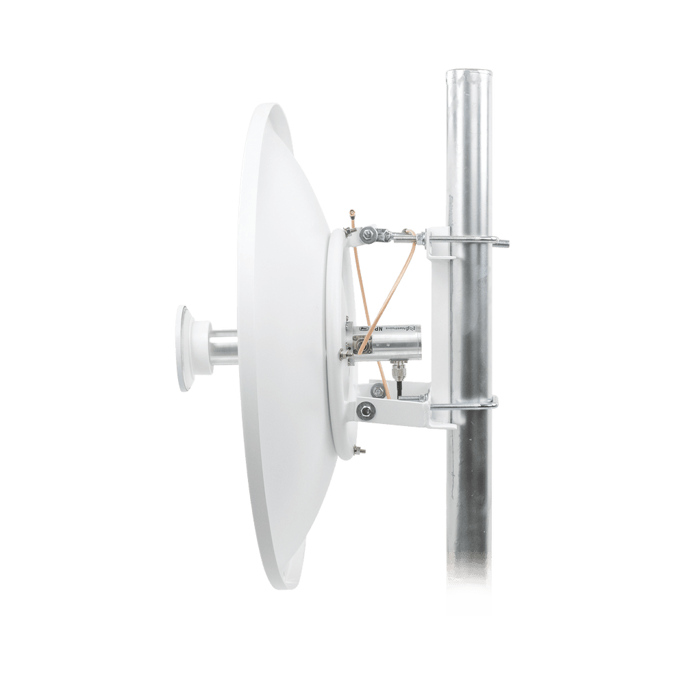 NP1GEN2-LAT-DER-l Antena Direccional de alto rendimiento / diámetro de 60 cm / 4.9-6.4 GHz / Ganancia 30 dBi / SLANT de 45 ° y 90 ° / Ideal para 30 km / Conector N-Hembra / Montaje y jumpers incluidos. NP1GEN2 4