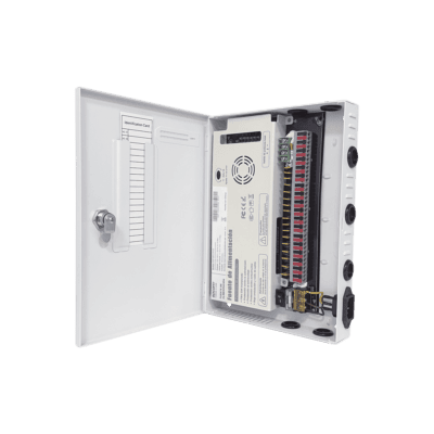 Fuente / 11-15 V / 18 canales / 20 A / Alta tecnología en seguridad / Doble ventilador / Hasta 1.8 Amperes por Salida / Filtro de ruido por canal / Diseño de alta gama.