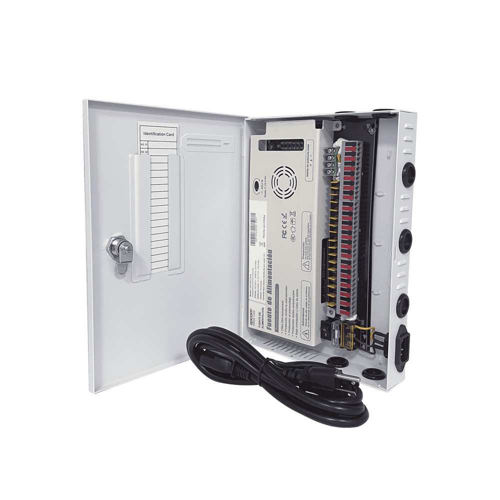 NXP18DC30HD-AD-6-l Fuente PREMIUM / 11-15 V / 18 canales / 30 A / Alta tecnología en seguridad / Doble ventilador / Hasta 1.85 Amperes por Salida / Filtro de Ruido por canal / Diseño de alta gama. NXP18DC30HD 6