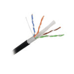 Cable Cat6+ Calibre 23, UTP, Intemperie con Gel Doble Chaqueta, ETL, UL, Color Negro de 305 Metros (1000 Pies), para Climas Extremos PROCAT6GELX-LAT-IZQ-l