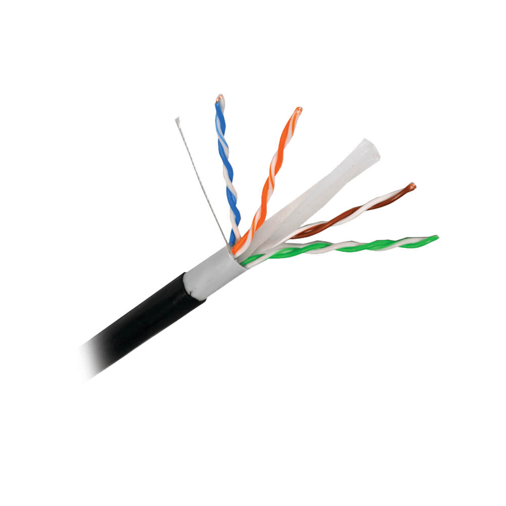 PROCAT6GELX-LAT-IZQ-l Cable Cat6+ Calibre 23, UTP, Intemperie con Gel Doble Chaqueta, ETL, UL, Color Negro de 305 Metros (1000 Pies), para Climas Extremos PRO-CAT-6-GELX 3