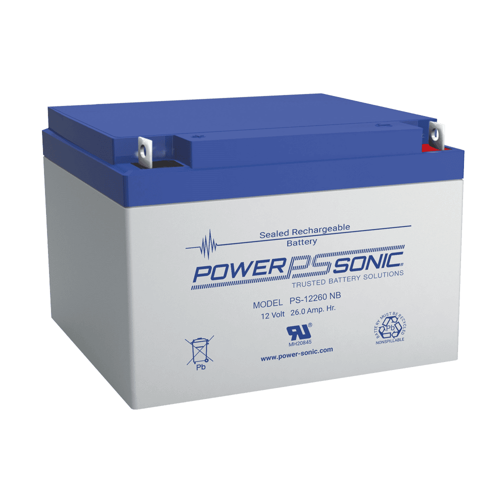 PS12260NB2-l Batería 12V, 26AH, Para Respaldo, Tecnologías AGM/VRLA, 5 Años Vida Útil, Terminales NB2, Reconocida UL PS-12260-NB2 1