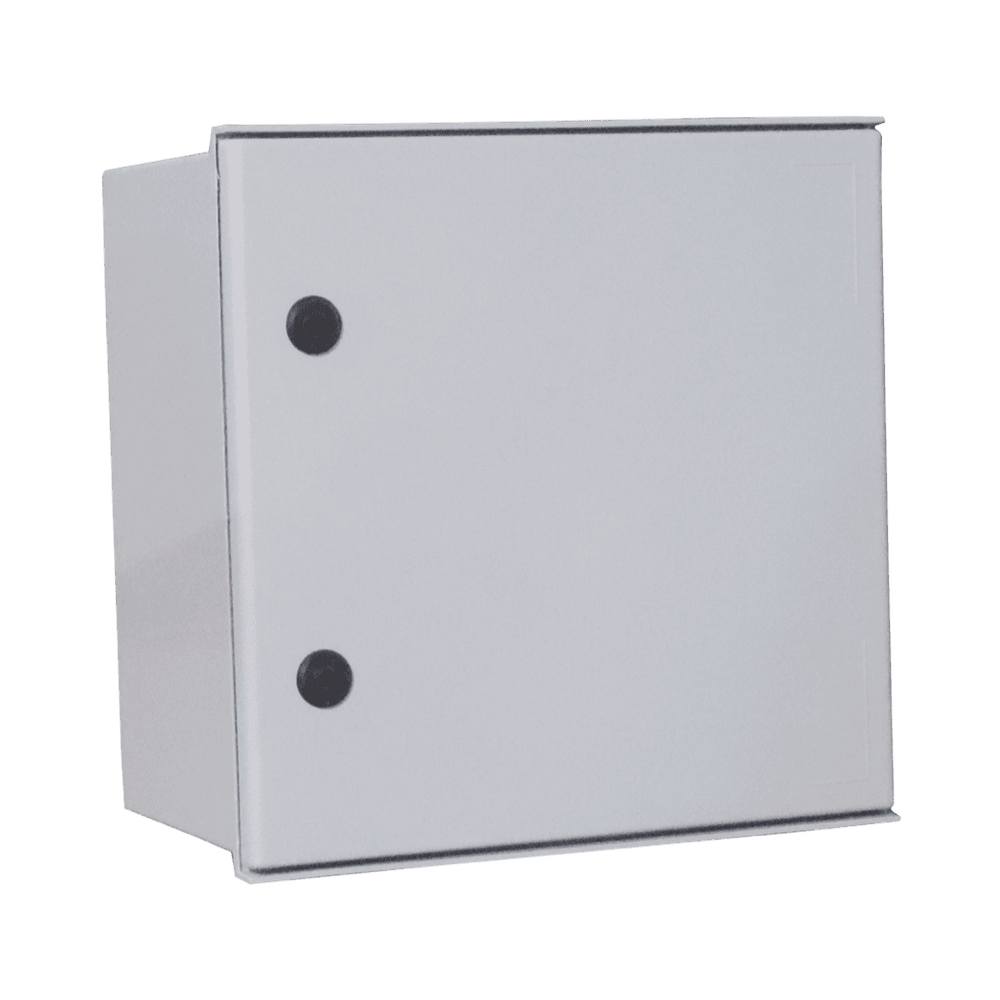 PST404020P-l Gabinete de Poliéster IP65 Uso en Intemperie (400 x 400 x 200 mm) con Placa Trasera Interior de Plástico (Incluye Chapa y Llave). PST-4040-20P 1