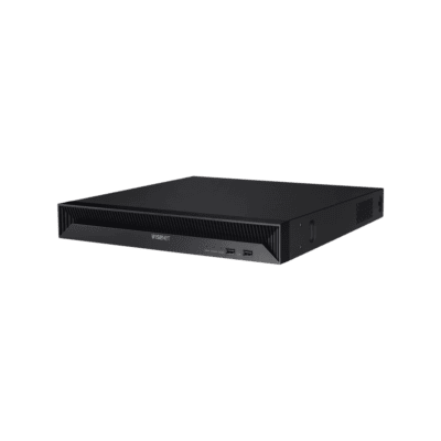 NVR 8 Megapíxel / 16 canales / H.265 / P2P Wisenet / 16 puertos PoE / 128Mbps