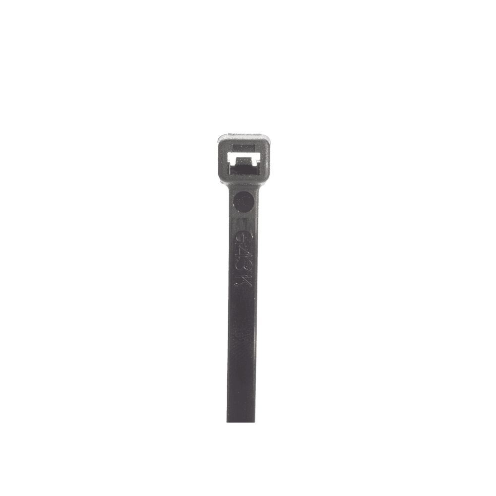S1550C0-l Cincho STRONGHOLD, 370 mm largo x 4.8mm ancho, Tensión 50 lb (222 N) Nylon 6,6 Color Negro, Paquete de 100 Piezas S15-50-C0 1