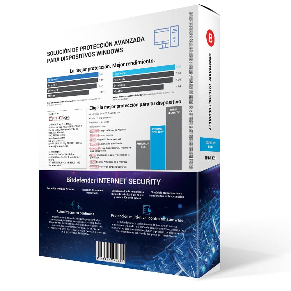 SOFBIT1360_2_full Antivirus BITDEFENDER TMBD-405, 1 licencia, 1 Año(s) 12