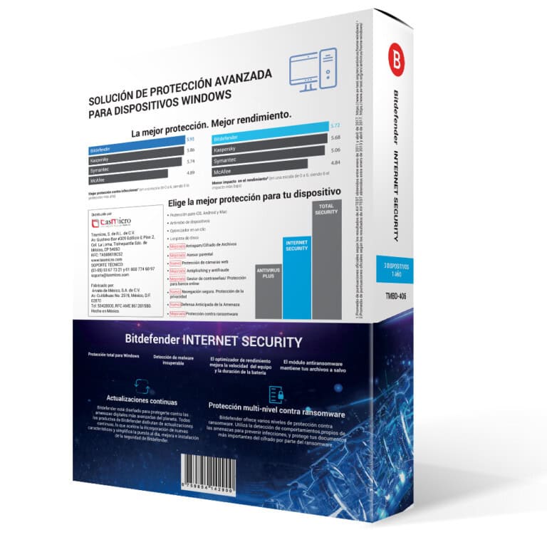 Antivirus BITDEFENDER TMBD-406, 3 licencias, 1 Año(s) SOFBIT1370_2_full