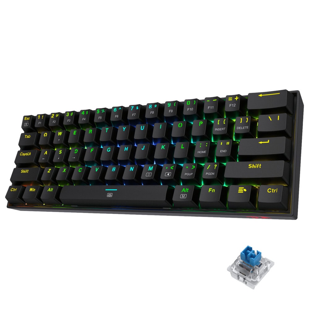 Teclado Mecánico Redragon Dragonborn, Inglés, Negro, RGB K630RGB BLUE 4