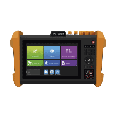 Tester Profesional Multifunción | Pantalla Táctil 7" | Láser Integrado | Cámara Integrada | Prueba IP/HD Coaxial | 4K/8K | H.265/H.265 | ONVIF | WiFi | Analizador de Cable | Medidor de Potencia Óptica y Red | TDR |