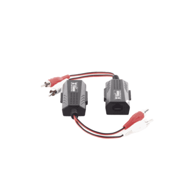 Balun Extensor de Audio Analogo Estereo RCA a RJ45 / Distancia 800 Metros (2625 Pies) / Cable CAT5-6 / Conector 100% Cobre / Protección TVS, Calidad Premium