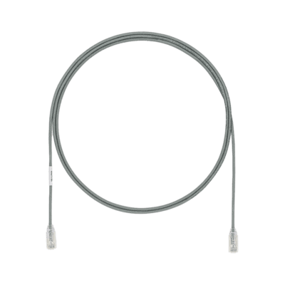 Cable de Parcheo TX6, UTP Cat6, Diámetro Reducido (28AWG), Color Gris, 1.5 Metros (4.92 Pies)