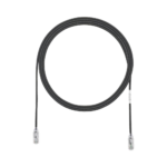 Cable de Parcheo TX6, UTP Cat6, Diámetro Reducido (28AWG), Color Negro, 0.3 Metros (1 Pie) UTP28SP1BL-AD-1-l