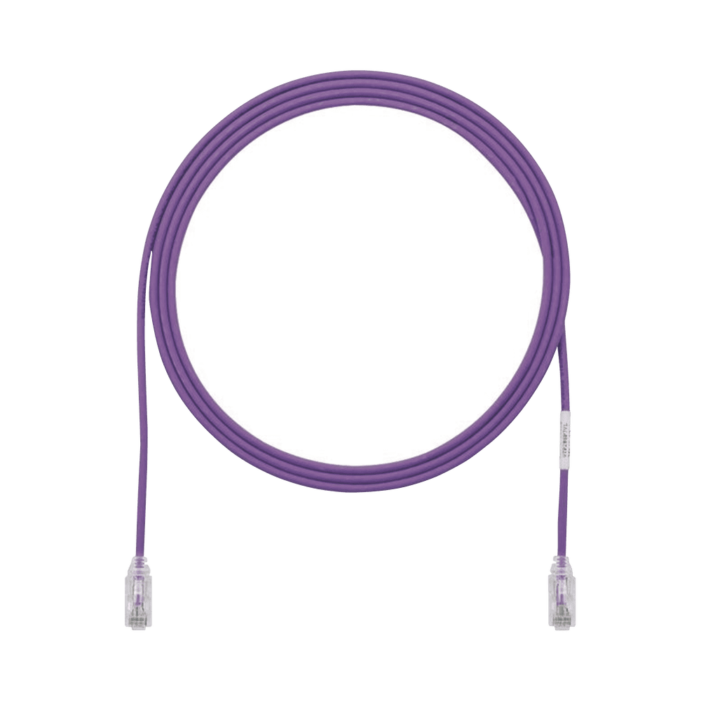 UTP28SP5VL-l Cable de Parcheo TX6, UTP Cat6, Diámetro Reducido (28AWG), Color Violeta, 1.52 Metros (5 Pies) UTP28SP5VL 1