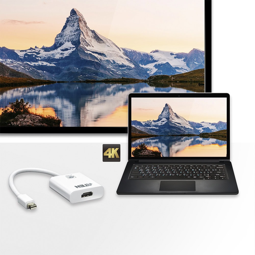VC981-AD-1-l Adaptador activo de Mini DisplayPort a HDMI 4K | DisplayPort 1.2a | Compatible con audio VC981 2