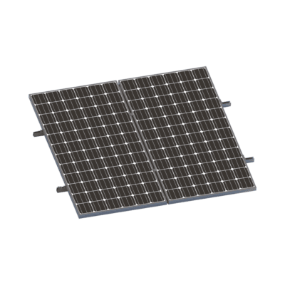 Kit De Minirieles Para Panel Solar Arreglo 1X2 Para Instalación Plano En Lámina