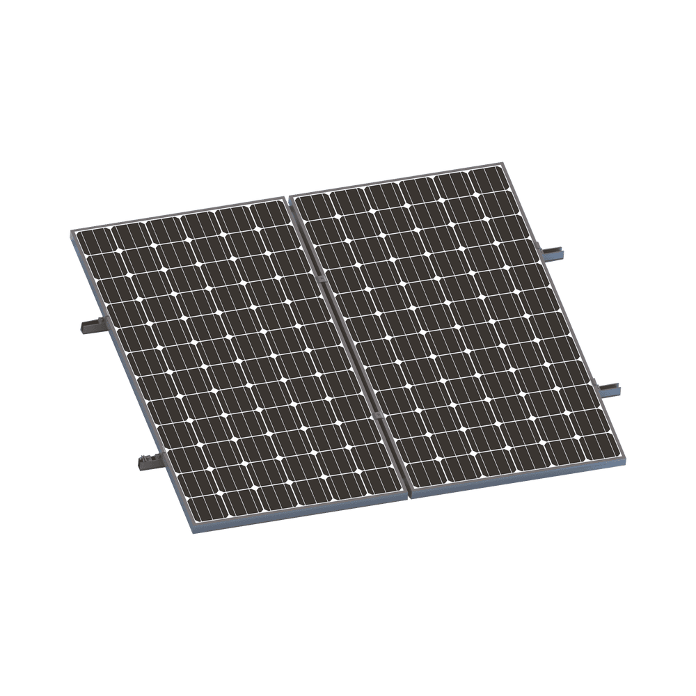 VEKTORMINIKIT1X2-l Kit De Minirieles Para Panel Solar Arreglo 1X2 Para Instalación Plano En Lámina VEKTORMINIKIT1X2 1