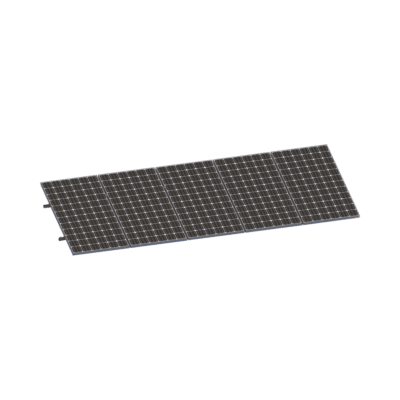 Kit De Minirieles Para Panel Solar Arreglo 1X5 Para Instalación Plano En Lámina