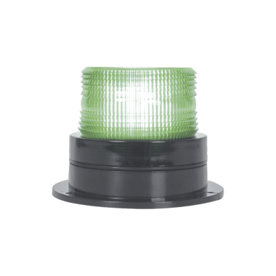 Burbuja Brillante de Larga Vida Útil, con 8 LEDs Color Verde, Domo Verde, 110 Vca