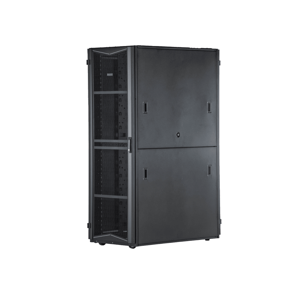 XG84222BS0001-l Gabinete FlexFusion para Centros de Datos, 42 UR, 800 mm de Ancho, 1200 mm de Profundidad, Fabricado en Acero, Color Negro XG84222BS0001 1