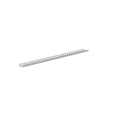 Charola Wire Basket de 8 in (203 mm) de Ancho, 2 in (50 mm) de Alto, 3 m de Largo, Hasta 187 Cables Cat6, Color Negro
