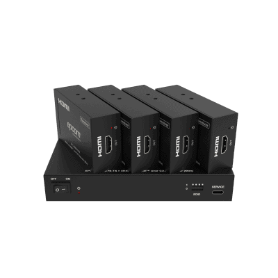 Splitter HDMI 1x4 | 4K@60Hz a 60m | 4K@30Hz a 70m | Cable Cat6 | EDID | HDCP 2.2 | Salida Loop
