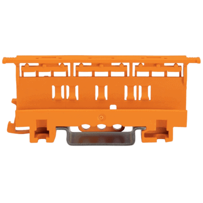 Adaptador de Fijación / Serie 221 / 6 mm² / Montaje sobre Carril DIN 35 / Material Poliamida PA 66 V0 / Color Naranja