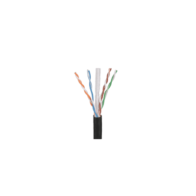 Bobina de Cable UTP de 4 Pares OSP (Planta Externa), Cat6 de Rango Extendido, 22 AWG, Color Negro, 305 Metros (1000 Pies).