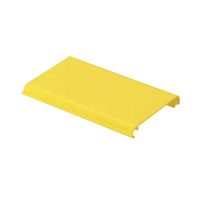 Tapa Con Bisagra a Presión Para Canaleta FiberRunner™ FR4X4YL10, de PVC Rígido, Color Amarillo, 3 m de Largo