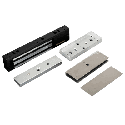 Kit Para Control de Acceso Incluye Chapa Magnética de 600 Lbs / Montaje En "U" Para Puerta de Cristal /  Uso Interior / Certificación UL / Color Negro