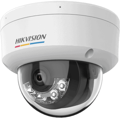 [Dual Light + ColorVu] Domo IP 6 Megapixel / Lente 2.8 mm / 30 mts IR + 30 mts Luz Blanca / Micrófono Integrado / ACUSENSE Lite / Exterior IP67 / IK08 / dWDR / PoE / Micro SD