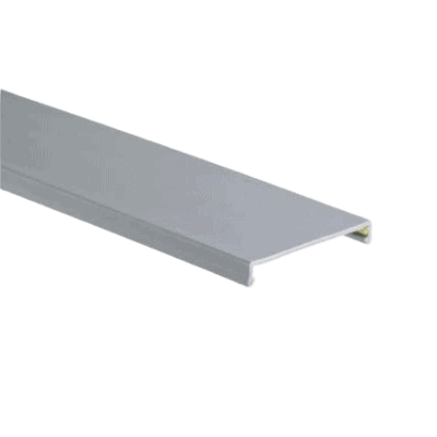 Tapa para Canaleta Ranurada, de 23.9 de Ancho, 1830 mm de Largo, Color Gris