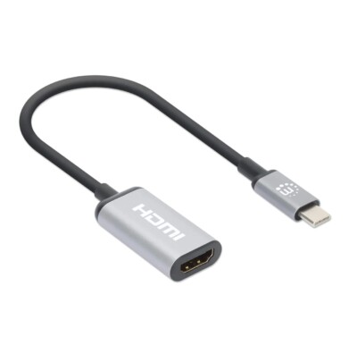 153706 Adaptador USB-C a HDMI 4K 60Hz, Conecta fácilmente un dispositivo USB-C a una pantalla HDMI.