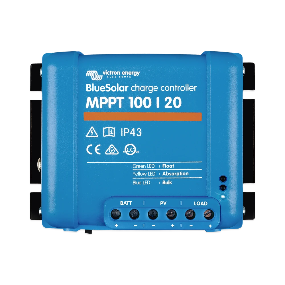 BSMPPT100_20-l BlueSolar MPPT 100/20. Controlador Solar MPPT 20A, Voltaje Selección Automática: 12/24/48 Vcc. BSMPPT100/20 1