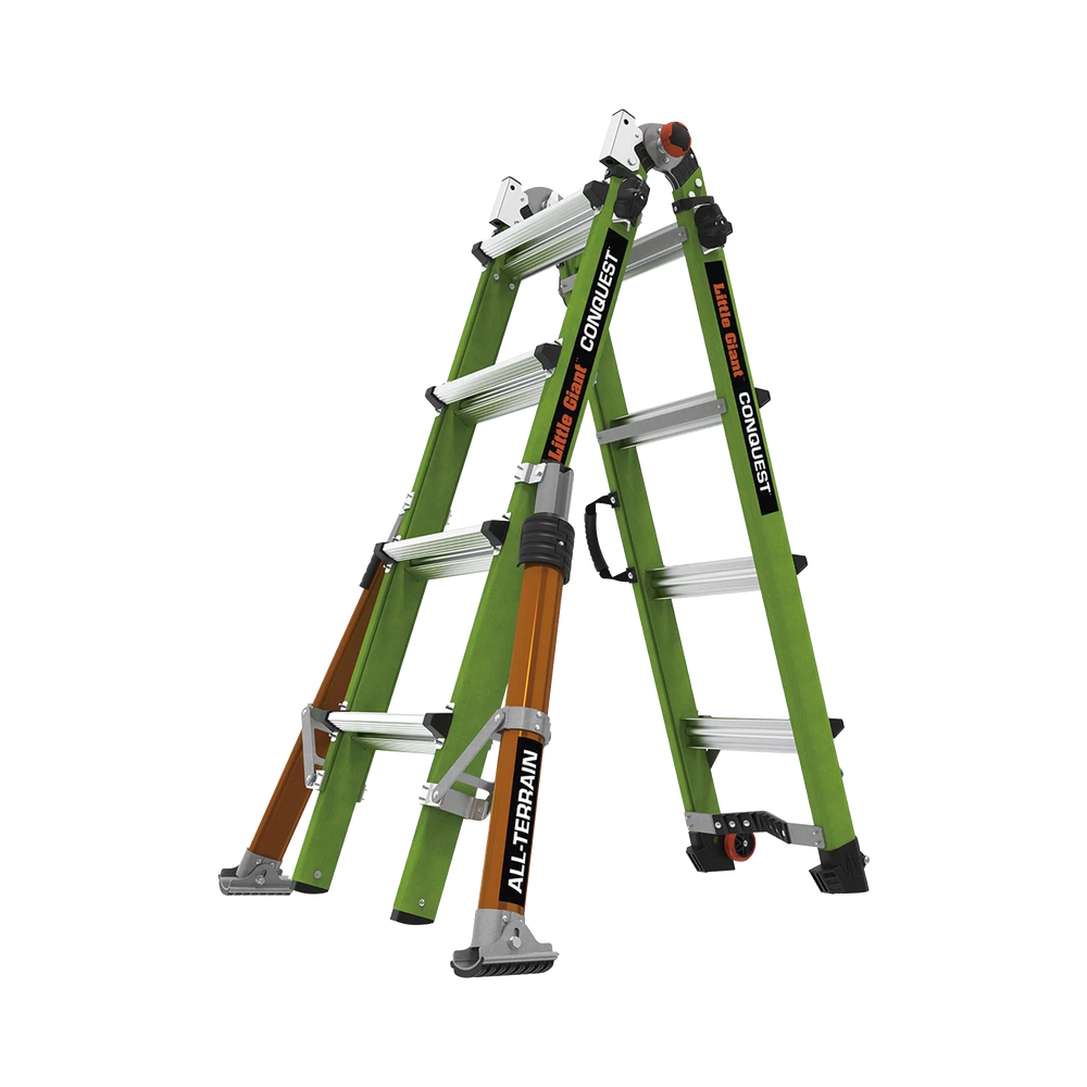CONQUEST2.0-l Escalera Multi-Posiciones de 6.7 m (22') para Suelos Inclinados o con Desniveles. CONQUEST2.0 1
