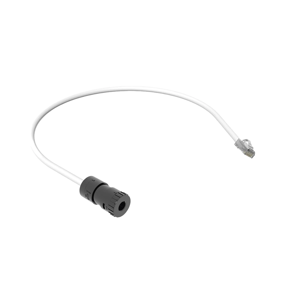 FCICCP0.5MWH-l Cable de Conexión en Campo Jack a Plug RJ45, Categoría 6A, CMP (Plenum), 0.5 Metros (1.64 Pies), Color Blanco FC-ICCP0.5MWH 1