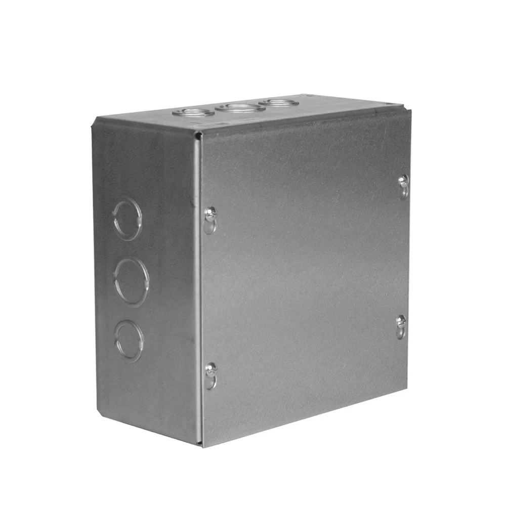 HUBSC080804G-l Caja Extra Grande 8" x 8" x 4"/ Profundidad 4"/Entradas Laterales-Finales 2 Entradas de 1/2"- 3/4" y 1 Entrada de 3/4" - 1" / Incluye tapa. HUB-SC-0808-04G 1