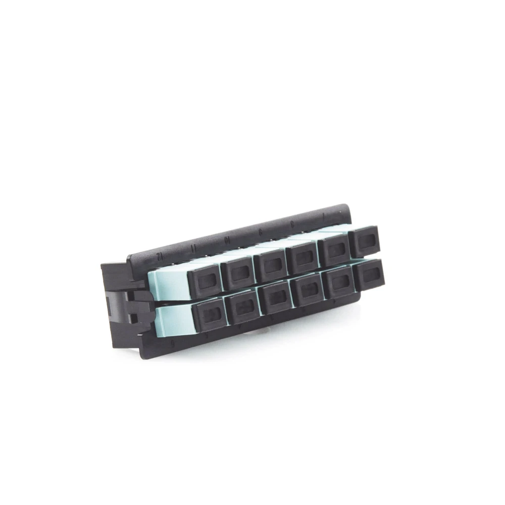 LPFOS12MM-LAT-IZQ-l Placa Acopladora para Distribuidor de Fibra Óptica LP-ODF-8024, Incluye 12 Acopladores SC Simplex para Fibra Multimodo (12 Fibras) LP-FO-S12-MM 3